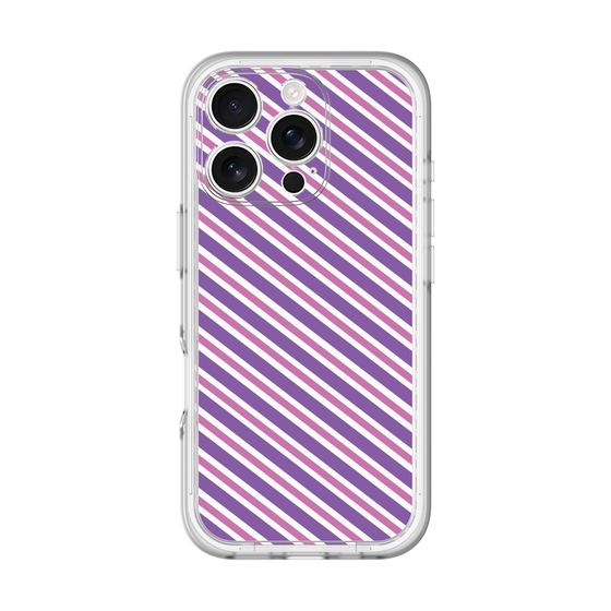 スリムプロテクションプレミアムケース［ Small Stripe - Purple × Pink ］