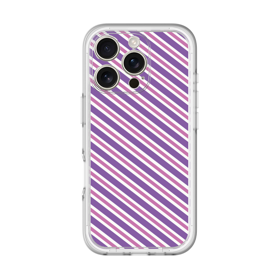 スリムプロテクションプレミアムケース［ Small Stripe - Purple × Pink ］