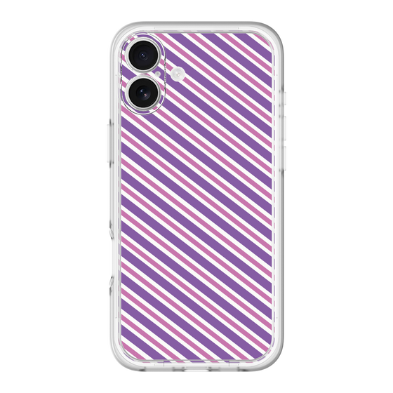 スリムプロテクションプレミアムケース［ Small Stripe - Purple × Pink ］