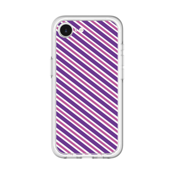 スリムプロテクションプレミアムケース［ Small Stripe - Purple × Pink ］