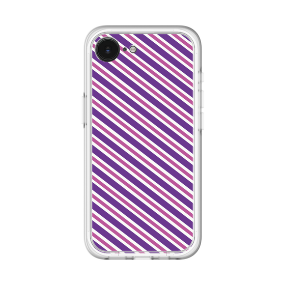 スリムプロテクションプレミアムケース［ Small Stripe - Purple × Pink ］