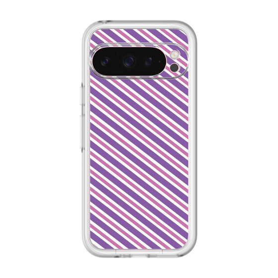 スリムプロテクションプレミアムケース［ Small Stripe - Purple × Pink ］