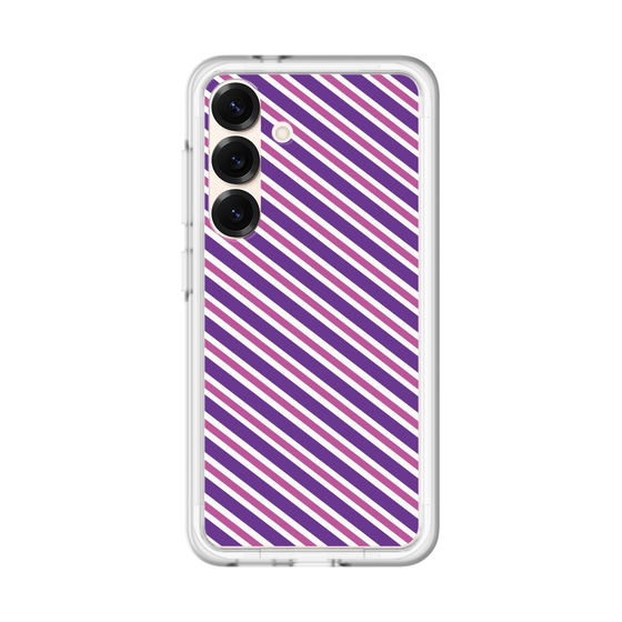 スリムプロテクションプレミアムケース［ Small Stripe - Purple × Pink ］