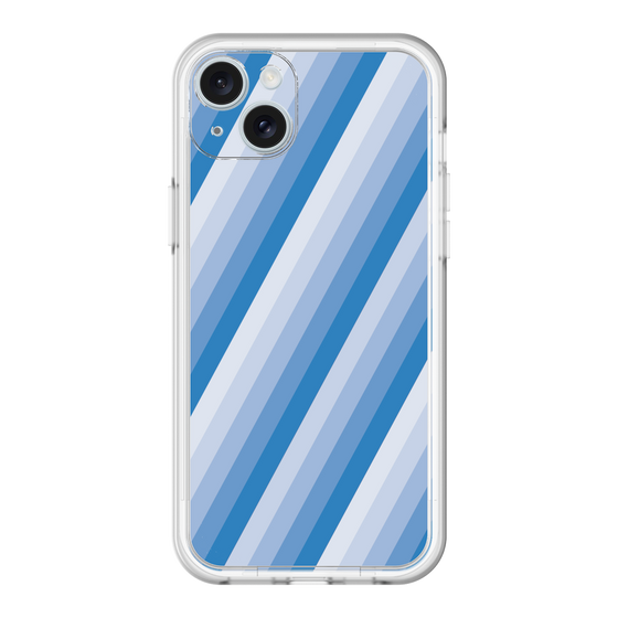 スリムプロテクションプレミアムケース［ Middle Stripe - Blue ］