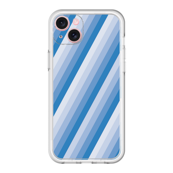 スリムプロテクションプレミアムケース［ Middle Stripe - Blue ］