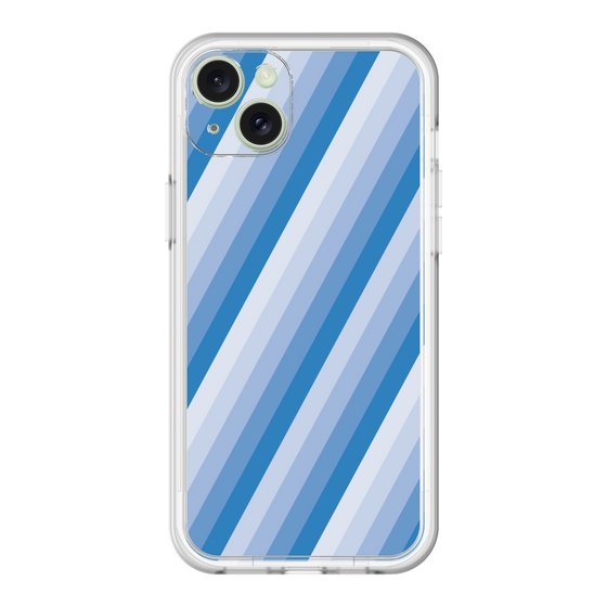 スリムプロテクションプレミアムケース［ Middle Stripe - Blue ］