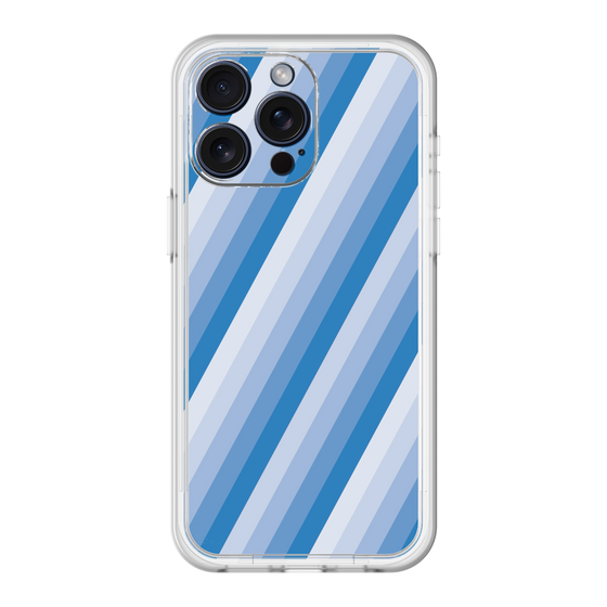 スリムプロテクションプレミアムケース［ Middle Stripe - Blue ］