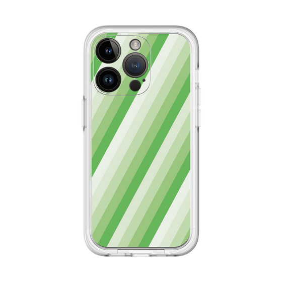 スリムプロテクションプレミアムケース［ Middle Stripe - Green ］