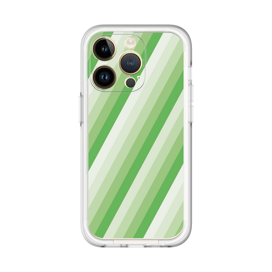 スリムプロテクションプレミアムケース［ Middle Stripe - Green ］