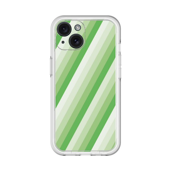 スリムプロテクションプレミアムケース［ Middle Stripe - Green ］