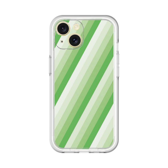 スリムプロテクションプレミアムケース［ Middle Stripe - Green ］