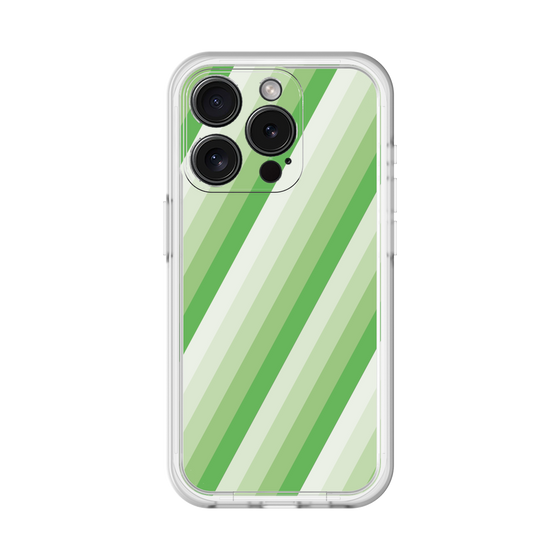 スリムプロテクションプレミアムケース［ Middle Stripe - Green ］