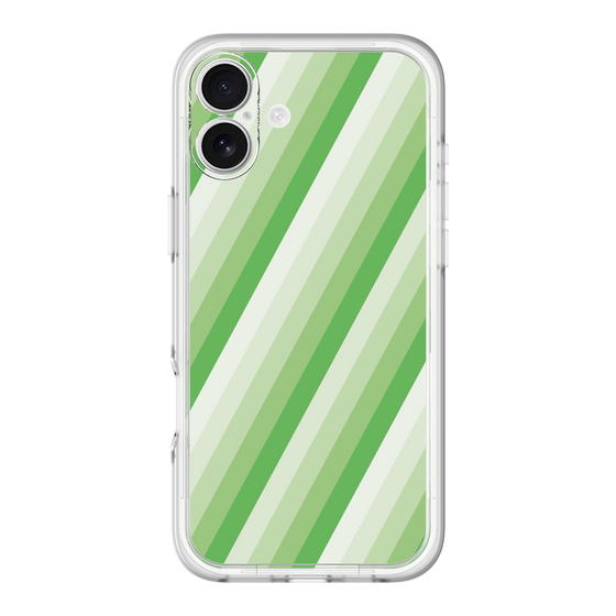 スリムプロテクションプレミアムケース［ Middle Stripe - Green ］