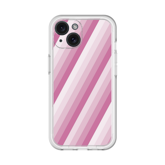 スリムプロテクションプレミアムケース［ Middle Stripe - Pink ］