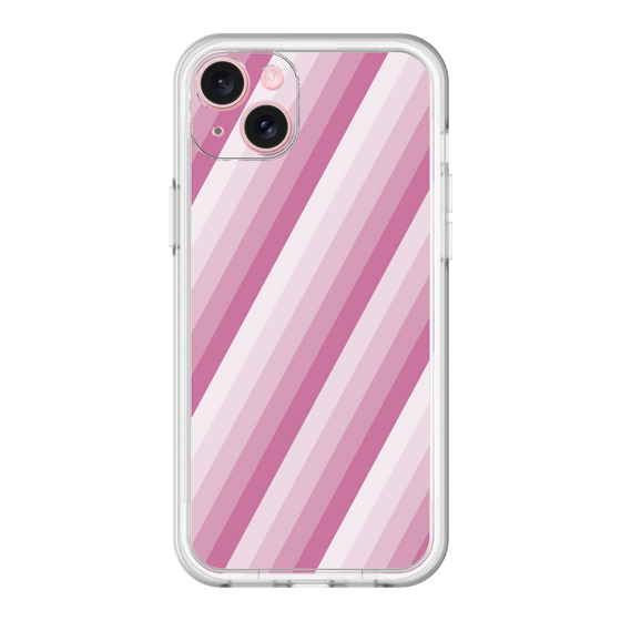 スリムプロテクションプレミアムケース［ Middle Stripe - Pink ］
