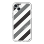 スリムプロテクションプレミアムケース［ Big Stripe - Black × Gray ］