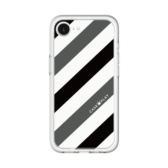 スリムプロテクションプレミアムケース［ Big Stripe - Black × Gray ］