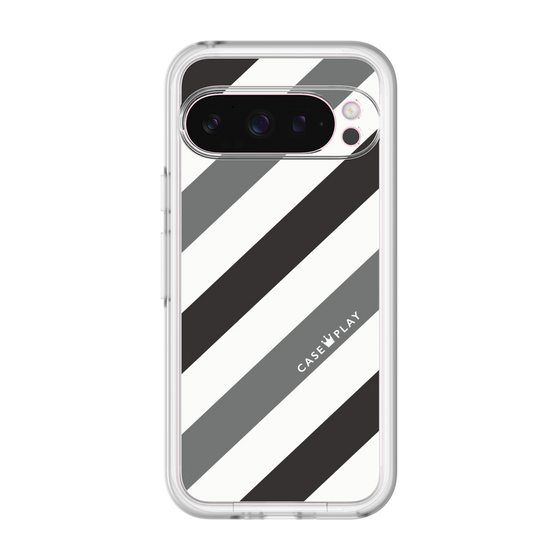 スリムプロテクションプレミアムケース［ Big Stripe - Black × Gray ］