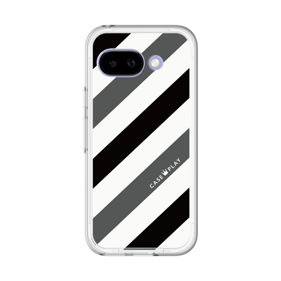 スリムプロテクションプレミアムケース［ Big Stripe - Black × Gray ］