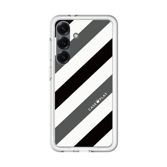 スリムプロテクションプレミアムケース［ Big Stripe - Black × Gray ］
