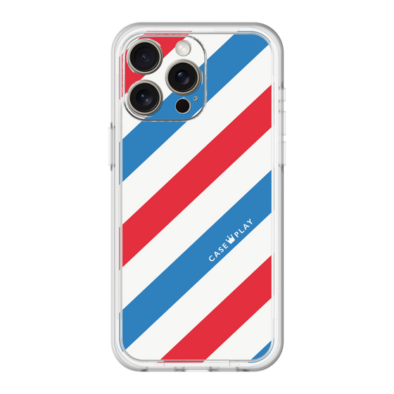 スリムプロテクションプレミアムケース［ Big Stripe - Red × Blue ］