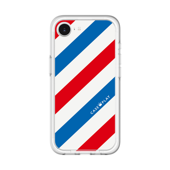 スリムプロテクションプレミアムケース［ Big Stripe - Red × Blue ］