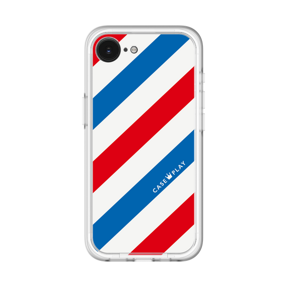 スリムプロテクションプレミアムケース［ Big Stripe - Red × Blue ］