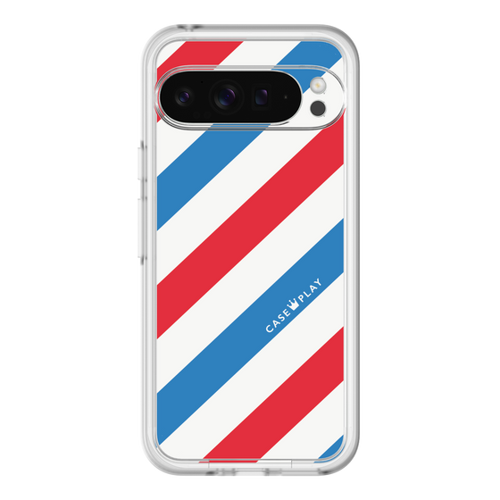 スリムプロテクションプレミアムケース［ Big Stripe - Red × Blue ］