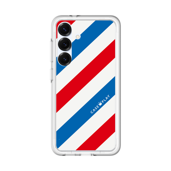 スリムプロテクションプレミアムケース［ Big Stripe - Red × Blue ］