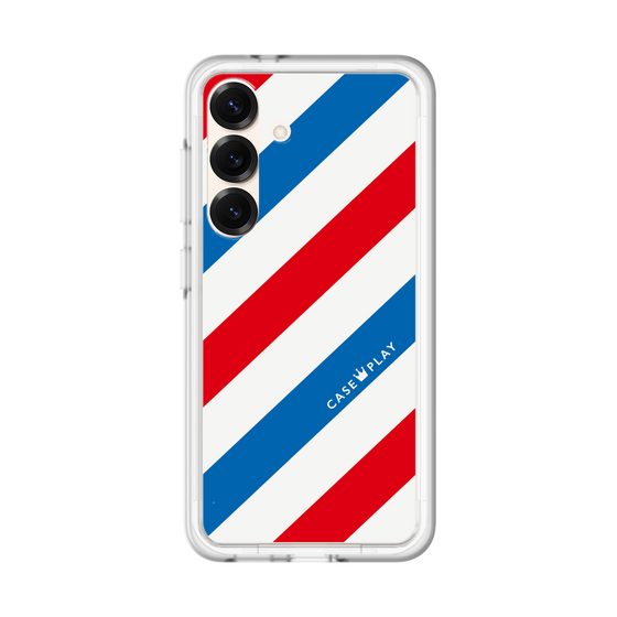 スリムプロテクションプレミアムケース［ Big Stripe - Red × Blue ］
