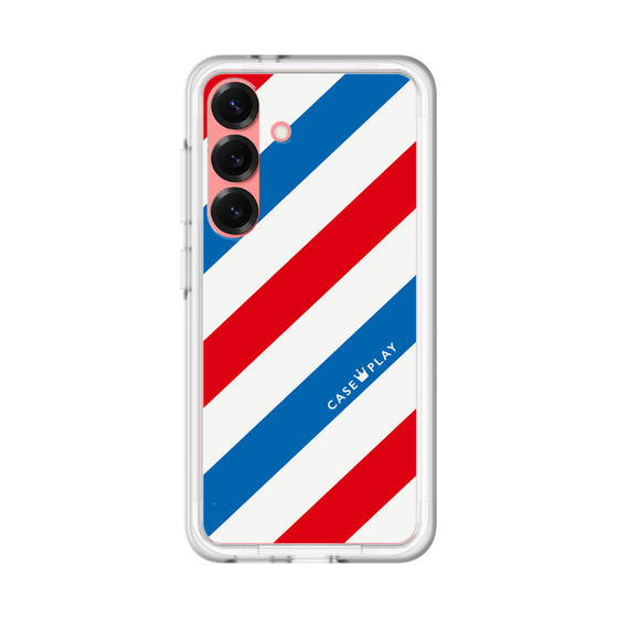 スリムプロテクションプレミアムケース［ Big Stripe - Red × Blue ］