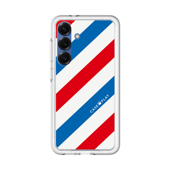 スリムプロテクションプレミアムケース［ Big Stripe - Red × Blue ］