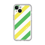 スリムプロテクションプレミアムケース［ Big Stripe - Green × Yellow ］