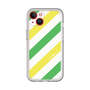 スリムプロテクションプレミアムケース［ Big Stripe - Green × Yellow ］