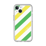 スリムプロテクションプレミアムケース［ Big Stripe - Green × Yellow ］