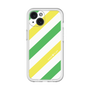 スリムプロテクションプレミアムケース［ Big Stripe - Green × Yellow ］