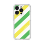 スリムプロテクションプレミアムケース［ Big Stripe - Green × Yellow ］