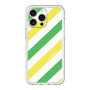 スリムプロテクションプレミアムケース［ Big Stripe - Green × Yellow ］