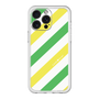 スリムプロテクションプレミアムケース［ Big Stripe - Green × Yellow ］