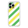 スリムプロテクションプレミアムケース［ Big Stripe - Green × Yellow ］