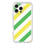 スリムプロテクションプレミアムケース［ Big Stripe - Green × Yellow ］