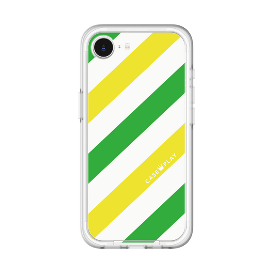 スリムプロテクションプレミアムケース［ Big Stripe - Green × Yellow ］