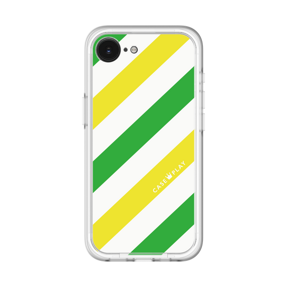 スリムプロテクションプレミアムケース［ Big Stripe - Green × Yellow ］