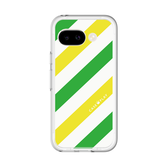 スリムプロテクションプレミアムケース［ Big Stripe - Green × Yellow ］