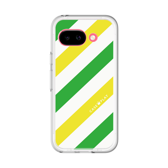 スリムプロテクションプレミアムケース［ Big Stripe - Green × Yellow ］