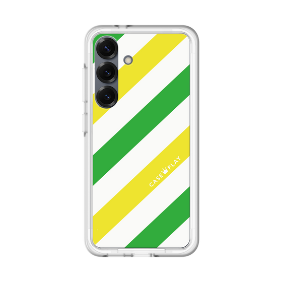スリムプロテクションプレミアムケース［ Big Stripe - Green × Yellow ］