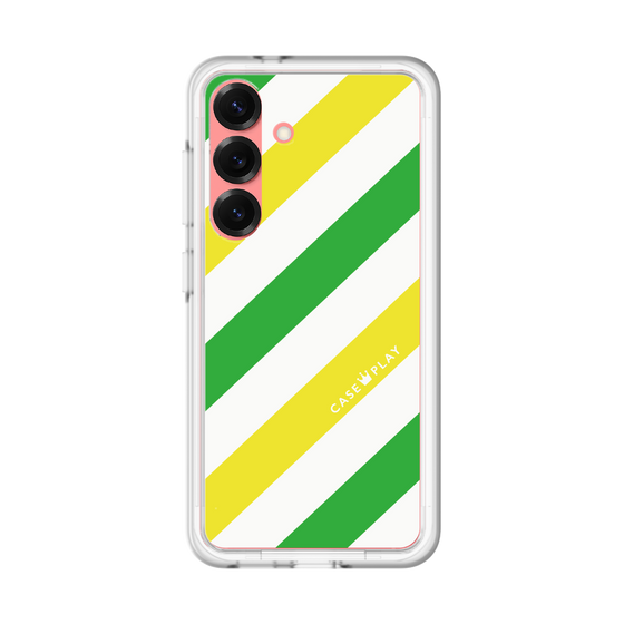 スリムプロテクションプレミアムケース［ Big Stripe - Green × Yellow ］