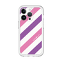 スリムプロテクションプレミアムケース［ Big Stripe - Purple × Pink ］