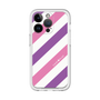 スリムプロテクションプレミアムケース［ Big Stripe - Purple × Pink ］