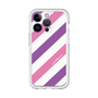 スリムプロテクションプレミアムケース［ Big Stripe - Purple × Pink ］